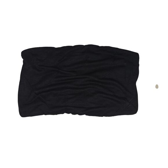 Mono B Black Bandeau Tank Top Bralette Small - Picture 3 of 5